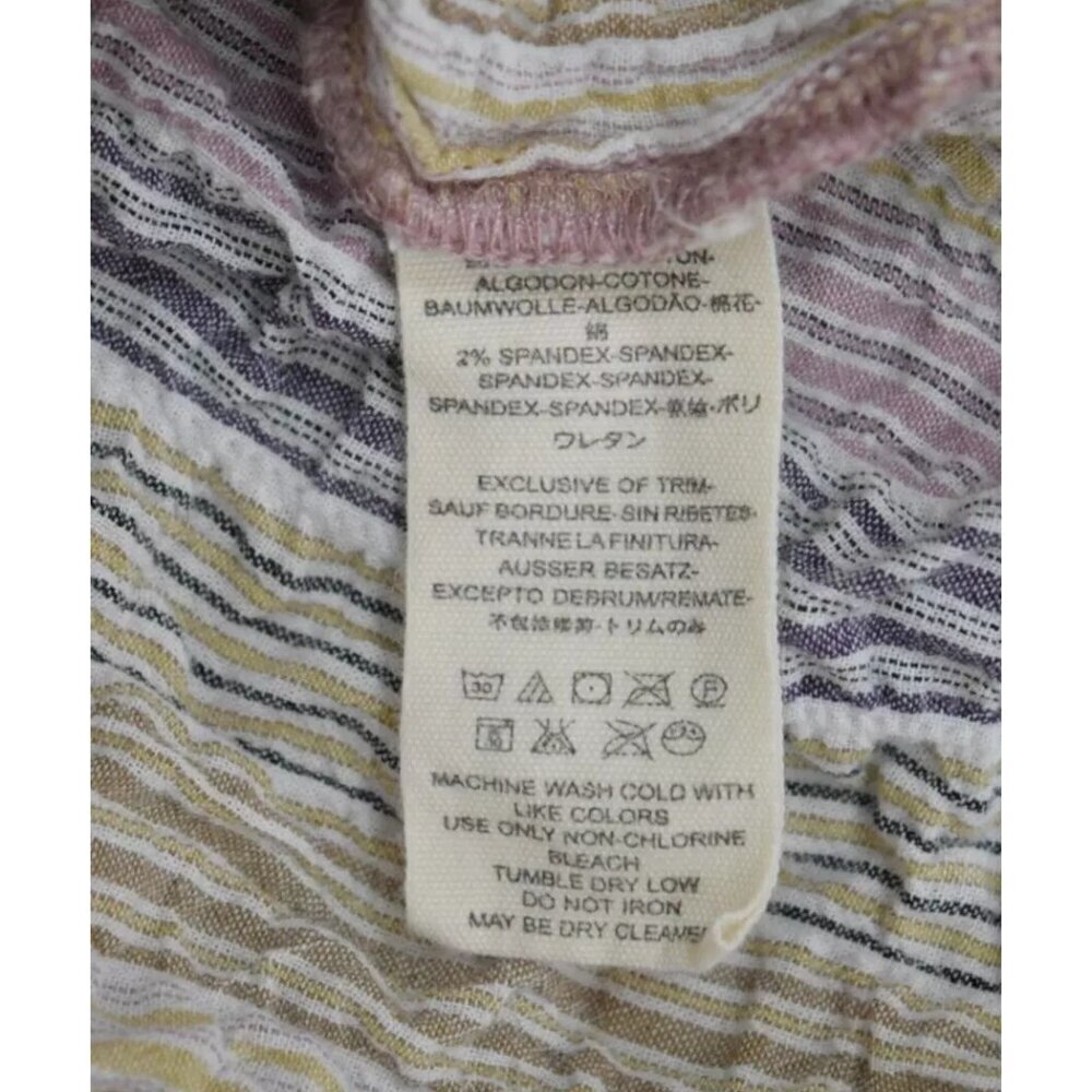 FREE PEOPLE HIGH TIDE PURPLE STRIPED OVERSIZED SHIRT - Picture 9 of 9